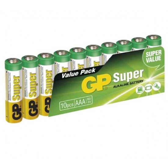 Baterii alcaline GP 1.5V AAA 10 buc